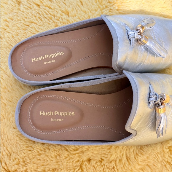 Hush Puppies Silver Tassel Mules - Picture 2 of 5